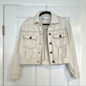 Zara Pastel Yellow Denim Jacket